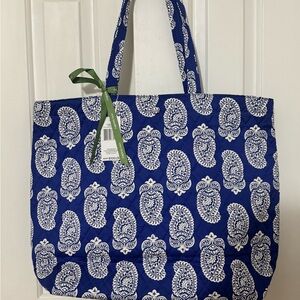 Vera Bradley Original Tote Bag in Iconic Paisley Deep Aquamarine